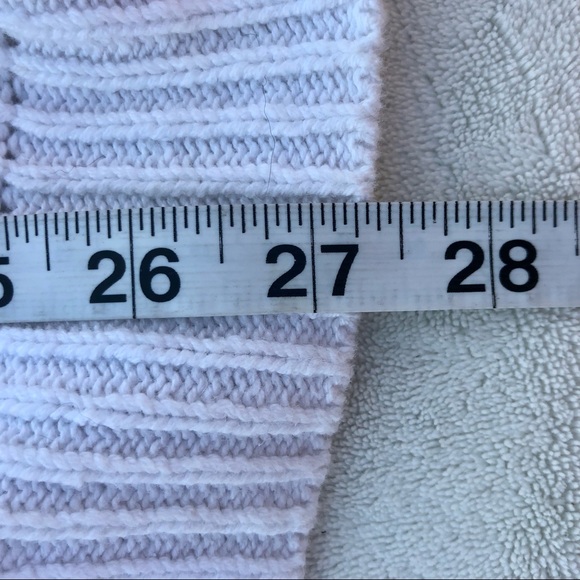 Chunky Knit Sweater Nautical Striped V-Neck Sz. Large - Picture 6 of 7